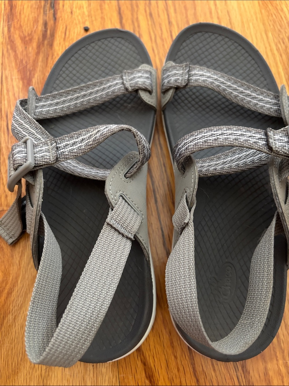 Chaco White and Gray Strappy Sandals - Women's - Picture 3 of 5